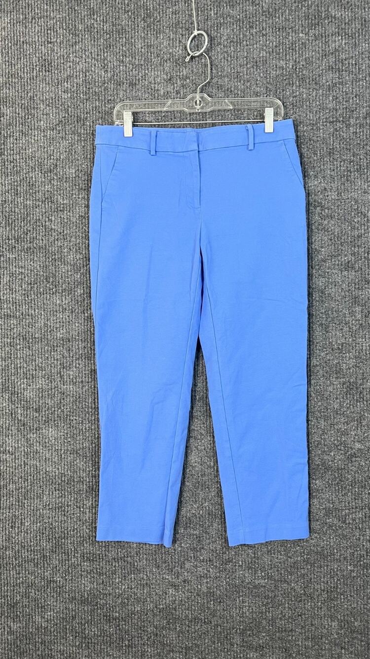 Loft Pants Womens 6 Blue Curvy Riviera Slim Ankle Career Office Mid Rise Stretch
